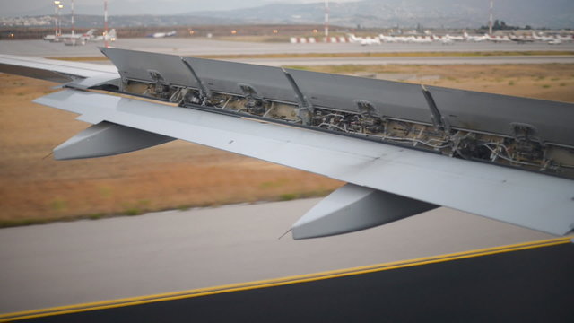 Launched wing mechanization. View from the plane.
