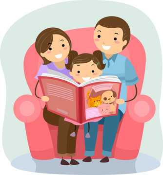 Stickman Family Reading Book