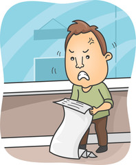 Man Angry Billing Statement