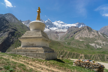 Stupa at Zanskar glacier