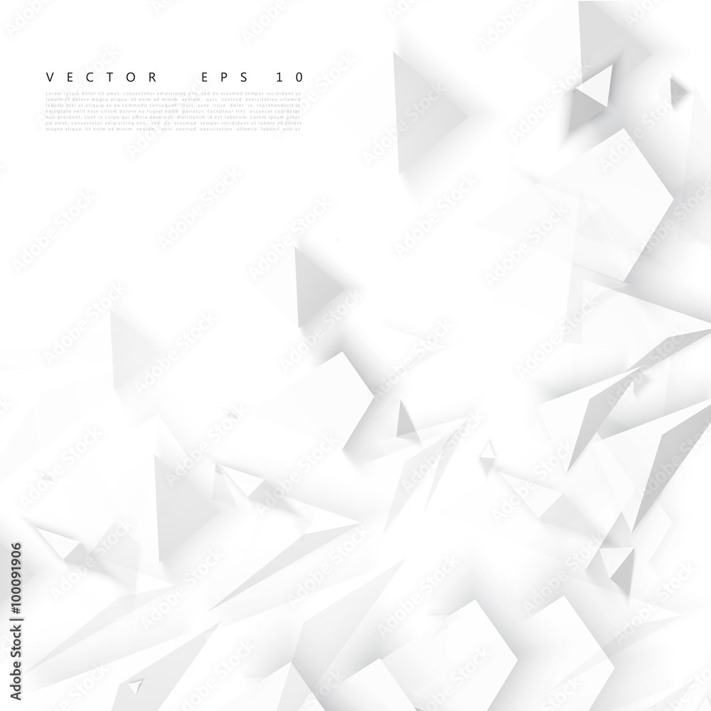 Wall mural vector abstract geometric shape from gray.