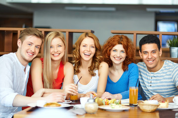 Friends having lunch