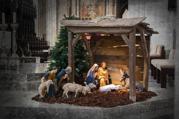 Christmas crib, before Christmas