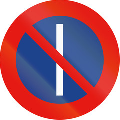 Road sign used in Spain - Parking prohibited on odd days