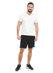 Sportsman looking at camera
