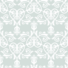 Geometric light blue and white pattern. Abstract ornament for wallpapers and backgrounds