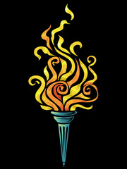 Torch Black Background