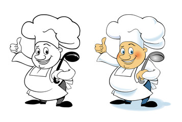 Vector cartoon character chef