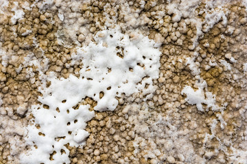 The texture of the salt lake Baskunchak.