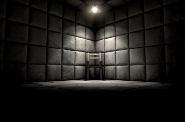 Padded Cell And Empty Chair - obrazy, fototapety, plakaty