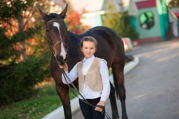 девочка и лошадь