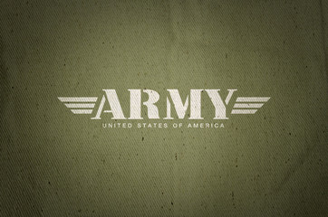 Obraz premium Military army star star with old fabric texture background