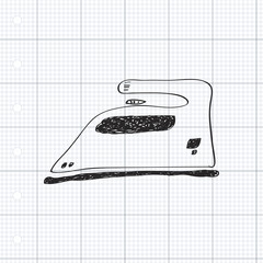 Simple doodle of an iron