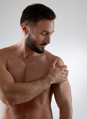 Naklejka premium Shoulder pain