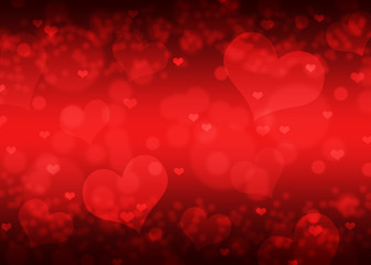 Hearts bokeh background / texture