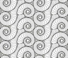 Vector floral background of drawn lines