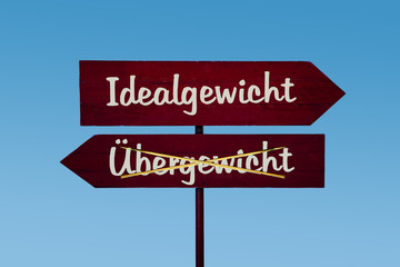 Strassenschild 48 - Idealgewicht