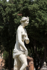  Marble statues in Villa Borghese, public park in Rome. Italy  Italy