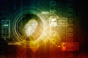 Fingerprint Scanning Technology Concept Illustration