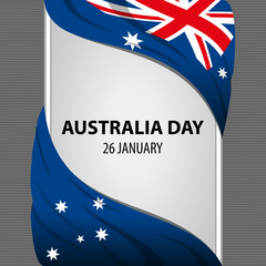 Obraz na płótnie Canvas Australia Independence Day national flag banner 26 January