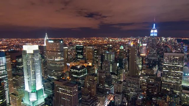 New York time-lapse from the Rockefeller building.