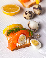 sandwich with salmon