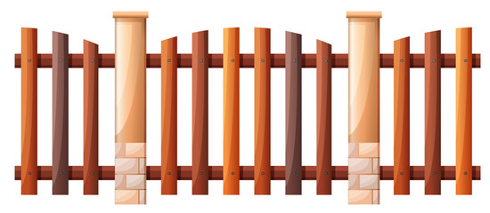 Seamless wooden fence design