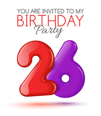 Invitation card for the celebration 