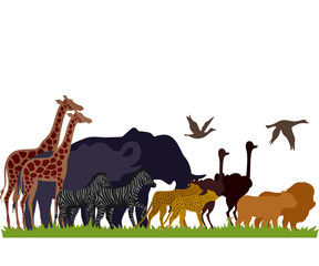 Silhouette Animal Safari Migrate