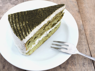 Japanese Matcha Green tea cake
