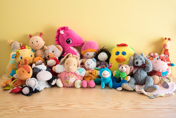 Soft toys in a child's bedroom