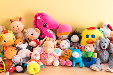 Soft toys in a child's bedroom