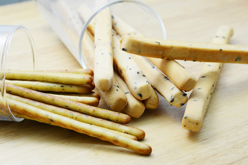 bread stick on wood table
