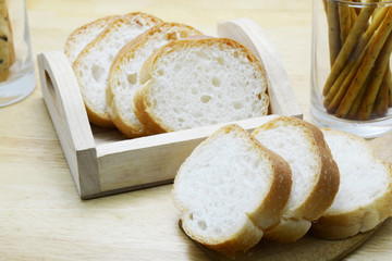 bread stick on wood table