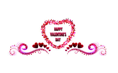 bright heart, holiday vector frame
