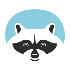 Stylized vector image raccoon