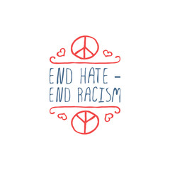 Vector handdrawn badge for Martin Luther King Day