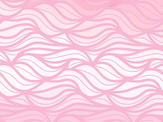 Vector wave background of doodle hand  drawn lines