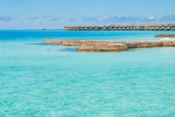 Beautiful beach landscape at Maldives.