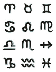 Zodiac Icons Freehand 2 Color