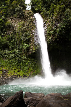 Famous waterfall La Fortuna (Costa Rica)