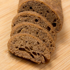 Pieces of black bread