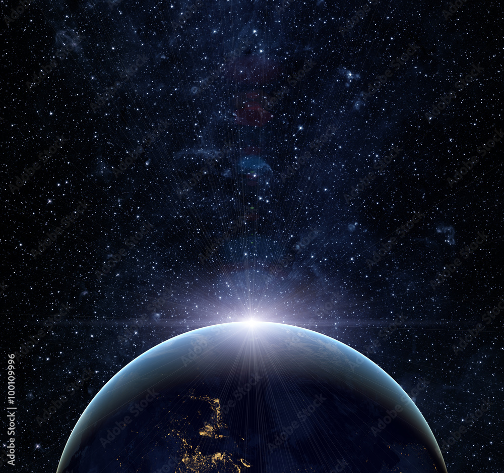 Wall mural earth planet. elements of this image furnished by nasa.
