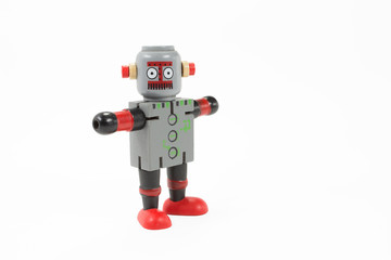 standing robot with open arms