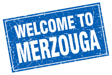 Merzouga blue square grunge welcome to stamp