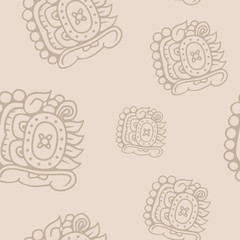 seamless pattern with symbol of the Maya Night Lord for your design
