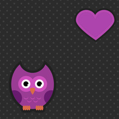 Eule & Herz - Vektor Grafik