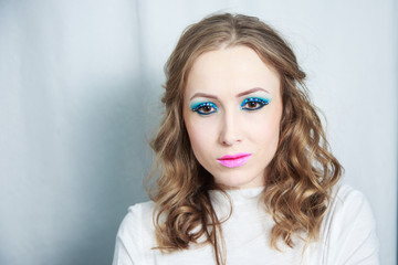 Blue make-up