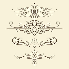 Vector dividers page decor elements