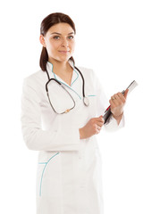 Young nurse with a stethoscope